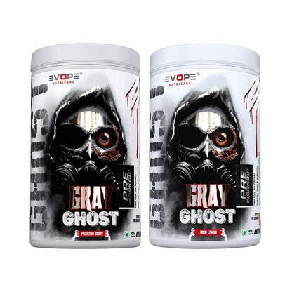 Gray Ghost Pre Workout Powder Combo for Men & Women with Premium Gym Shaker