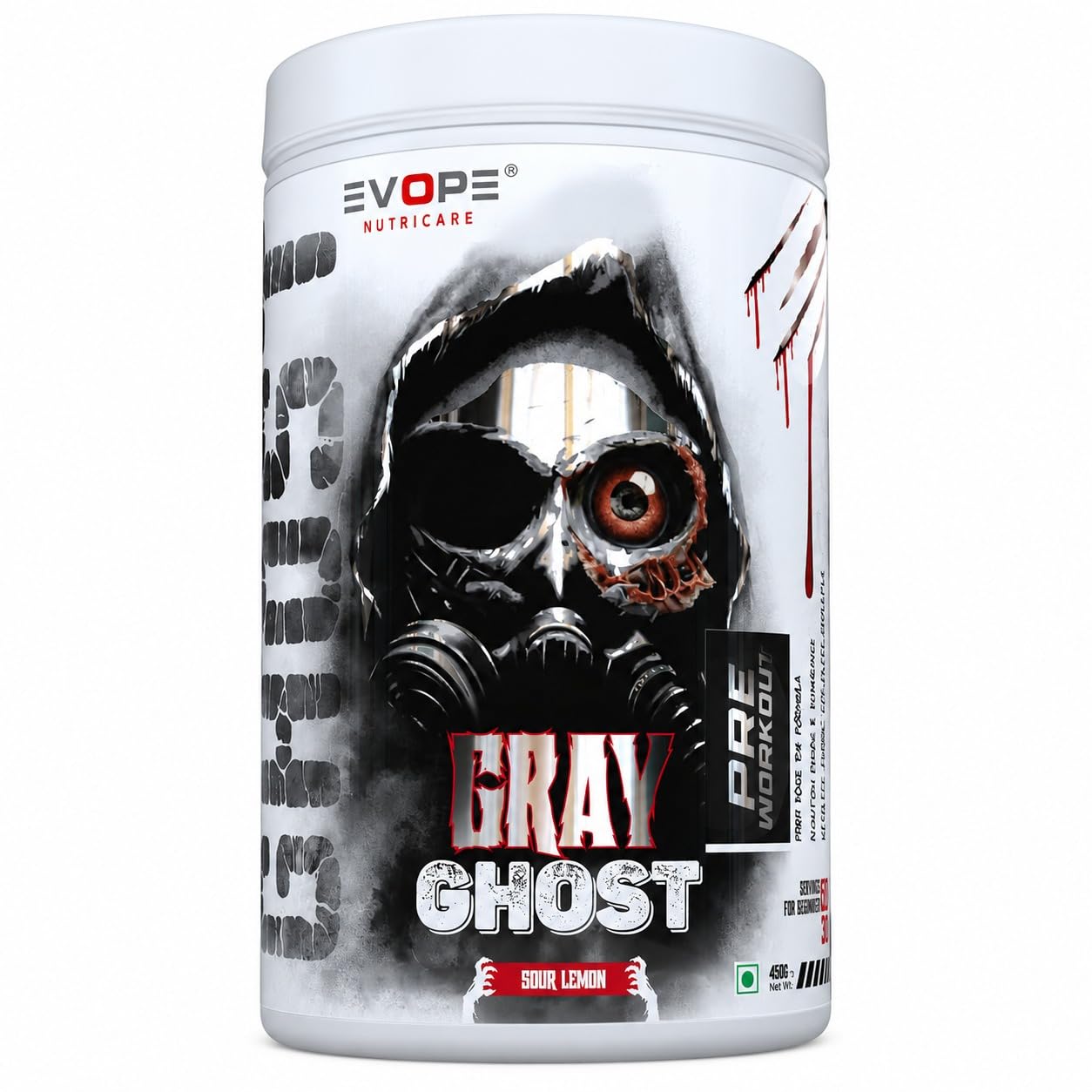 Gray Ghost Pre Workout Powder Combo for Men & Women with Premium Gym Shaker