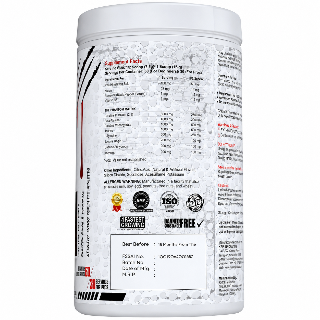 EVOPE Gray Ghost Pre-workout