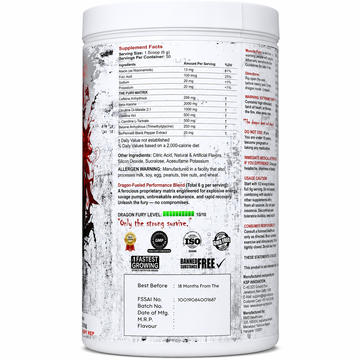 EVOPE Muscle Fury Pre-workout